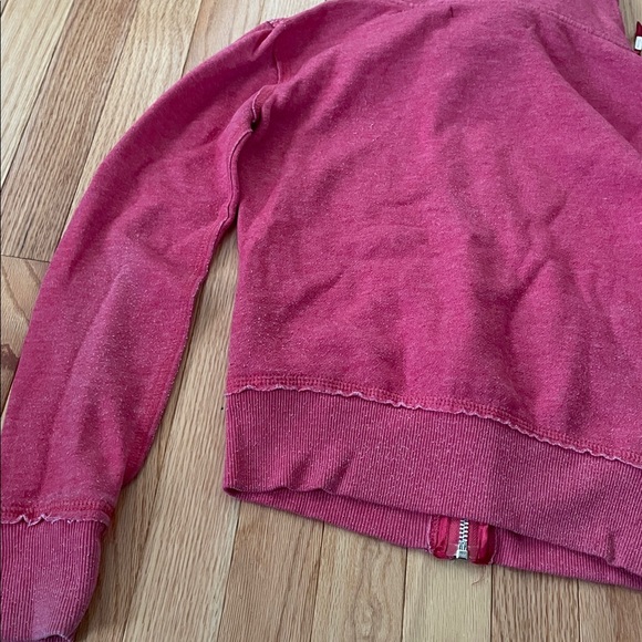 Y2K Guess Zip Up Hoodie Womens XS Pink Fitted Long Sleeve Bling Coquette - Picture 11 of 12